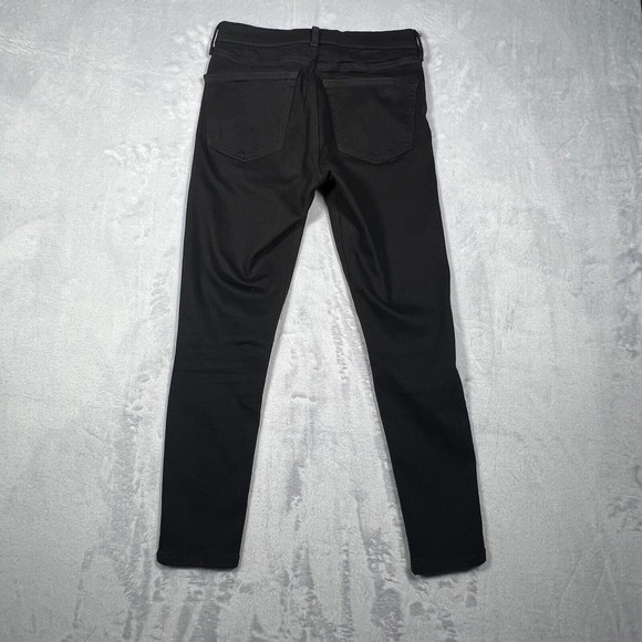 Topshop Jamie Women's Black‎ Distressed Denim High Rise Skinny Jeans Size 28 P - Picture 7 of 7